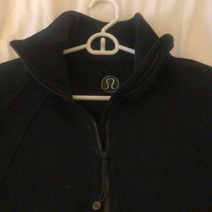 Lululemon black, oversize cropped half zip sweatshirt